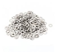 Sourcingmap 300pcs Stainless Steel Flat Washers M5 x 10mm OD Silver Tone