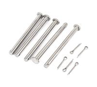 Sourcingmap 304 Stainless Steel Flat Head Round Clevis Pins Fastener M5x60mm 5pcs