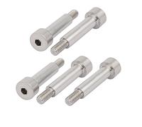 Sourcingmap 304 Stainless Steel Hex Socket Shoulder Bolt 8mm Shoulder Dia 30mm Shoulder Length M6 Thread 5pcs