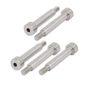 Sourcingmap 304 Stainless Steel Hex Socket Shoulder Bolt 8mm Shoulder Dia 40mm Shoulder Length M6 Thread 5pcs
