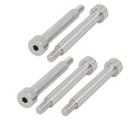 Sourcingmap 304 Stainless Steel Hex Socket Shoulder Bolt 8mm Shoulder Dia 50mm Shoulder Length M6 Thread 5pcs