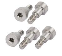 Sourcingmap 304 Stainless Steel Hex Socket Shoulder Bolt 8mm Shoulder Dia 8mm Shoulder Length M6 Thread 5pcs