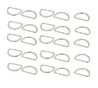 Sourcingmap 30mm Inner Width Zinc Alloy Flat Typed D Welded Ring Silver Tone 25pcs