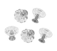 Sourcingmap 30mm Plastic Crystal Cabinet Drawer Door Pulls Knobs Handle Clear 5pcs