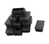 Sourcingmap 30mm x 50mm Plastic Rectangle Cap Tube Inserts End Blanking 12 Pieces
