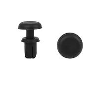 sourcingmap 30pcs 4mm Black Plastic Rivets Push Type Panel Retainer Clip for Car