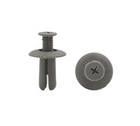 sourcingmap 30pcs 8mm Gray Car Push Type Rivet Retainer Fastener Bumper Pin Clip