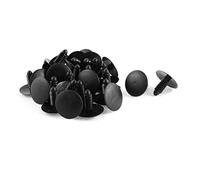 sourcingmap 30pcs Black Plastic Trim Panel Hood Fasteners Clip
