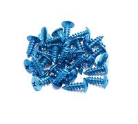 sourcingmap 30pcs Blue Motorcycle Car Round Cross Head Self Tapping Bolts Screws