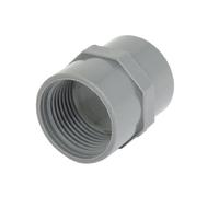 Sourcingmap 32mm Female Thread Gray Straight Water Hose Pipe Fitting Connector
