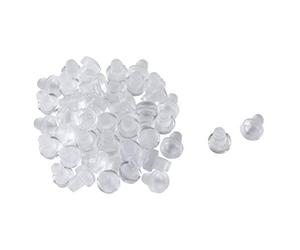 sourcingmap 32pcs 6mm Clear Flat Soft Stem Bumper Glide Patio Outdoor Furniture Chair Table