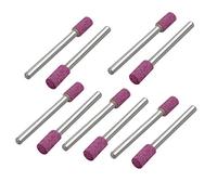 Sourcingmap 3mm 1/8-inch Shank 5mm Dia Cylinder Head Mandrel Mounted Grinding Point Pink 10pcs