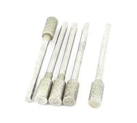 sourcingmap 3mm Shank 5mm Cylinder Head Mounted Points Grinding Bit 5 Pcs