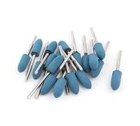 sourcingmap 3mm Shank 8mm Cone Head Blue Rubber Polishing Mounted Point 18 Pcs