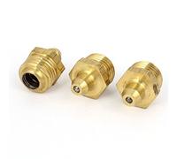 Sourcingmap 3pcs 14mm Dia Male Thread Straight Grease Nipple Fitting Brass Tone