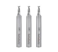 sourcingmap 3pcs 6mm Shank 3mm x 8mm Straight Flat Nose End Mill Cutter CNC Router Bits 2 Flute