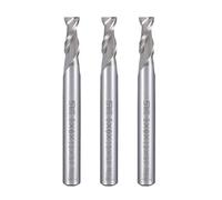 sourcingmap 3pcs 6mm Shank 5mm x 13mm Straight Flat Nose End Mill Cutter CNC Router Bits 2 Flute