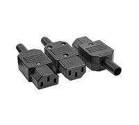 Sourcingmap 3Pcs AC250V 10A IEC320 C13 Female 3 Terminals Power Adapter Connector