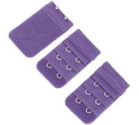 Sourcingmap 3pcs Lady 3Row 2 Hook Adjustable Underwear Bra Strap Extension Buckle Hooks Purple One Size
