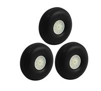 Sourcingmap 3pcs RC Airplane Aircraft Landing PU Tire Wheel D57.2mm H21mm d2.7mm