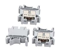 sourcingmap 3Pcs UK-16N DIN Rail Mount Guide Terminal Block 800V 101A 16mm2 Cable Gray