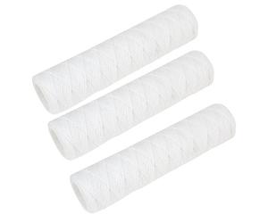 Sourcingmap® 3pcs White Cylinder Shape String Wound Water Filter Cartridge 10"