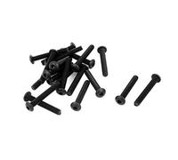 Sourcingmap #4-40 x 3/4" UNC Alloy Steel Hex Socket Button Head Screws Black 20Pcs