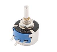 Sourcingmap 4.7 kOhm 3 W 4 mm Diameter Shaft Single Turn Wire Wound Potentiometer - Black