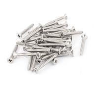 Sourcingmap 4.8mm x 38mm Flat Head Phillips Self Tapping Screw Fasteners 40 Pcs