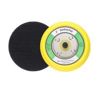Sourcingmap 4 Inch Hook and Loop Backing Sanding Pads with 5/16"-24 Thread for Diamond Sanding Finishing Polishing Buffing Pads, Yellow + Black 2pcs