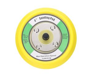 Sourcingmap 4 Inch Hook and Loop Backing Sanding Pads with 5/16"-24 Thread for Diamond Sanding Finishing Polishing Buffing Pads, Yellow + Black 1pcs