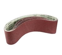 Sourcingmap 4-Inch x 36-Inch Aluminum Oxide Sanding Belt 80 Grits Sandpaper Lapped Joint for Belt Sander 6pcs