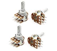 Sourcingmap 4 Pcs 10K Ohm B10K 6 Pin Single Linear Taper Rotary Potentiometer
