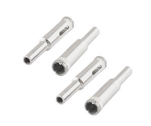 Sourcingmap 4 Pcs 10mm Dia Diamond Coated Drill Bit Glass Hole Saw Cutting Tool