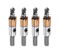 sourcingmap 4 Pcs 12mm HSS Drill Bit Hole Saw Stainless High Speed Steel Metal Alloy