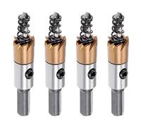 sourcingmap 4 Pcs 13mm HSS Drill Bit Hole Saw Stainless High Speed Steel Metal Alloy