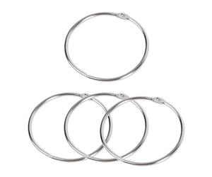Sourcingmap 4 Pcs Binder Rings 3.1 Inch Inner Dia Metal Book Rings, Large Loose Leaf Binder Rings, Key Ring Binder, Hinge Snap Ring for Home, Office