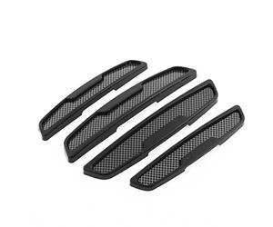 sourcingmap 4 Pcs Black Plastic Car Front Rear Bumper Guard Door Protector Strip