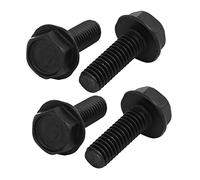 Sourcingmap 4 Pcs Metallic M6x17mm Left Hand Thread Screw Black for Cutting Machine