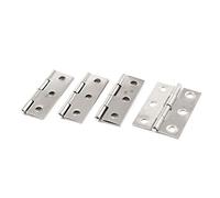 Sourcingmap 4 Pcs Stainless Steel Folding Cabinet Door Hinge 45mm x 32mm