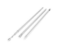 sourcingmap 4 Section Telescopic Antenna, 43.5cm Length Universal Aerial Telescopic Antenna for VCD RC TV Remote Controller, Stainless Steel Tie Rod Antenna for Replacement, 3 Pcs