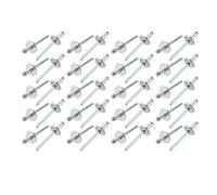 Sourcingmap 40 Pcs 5mm x 10mm x 14mm Aluminum Open End Large Flange Blind Rivets