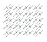 Sourcingmap 40 Pcs 5mm x 20mm Aluminum Open End Large Flange Blind Rivets