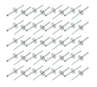 Sourcingmap 40 Pcs 5mm x 25mm Aluminum Open End Large Flange Blind Rivets