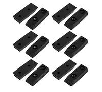 sourcingmap 40mmx14mmx7mm Rubber Rectangle Shape Furniture Foot Protectors Pads Black 12pcs