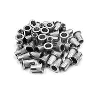 sourcingmap 40Pcs 304 Stainless Steel 1/4-20 UNC Car Flat Head Rivet Nut Insert
