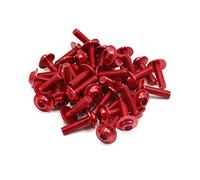 sourcingmap 40pcs M6 X 20mm Red Motorcycle Hex Socket Head Bolts Bumper Screw