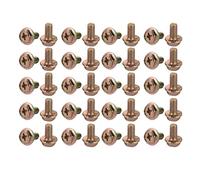 Sourcingmap 40Pcs M6x12mm Yellow Zinc Plated 4.8 Grade Phillips Drive Serrated Flange Hex Head Bolt