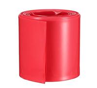 sourcingmap 43mm Flat PVC Heat Shrink Tubing Battery Wrap 2m Length for 26650 Battery Red