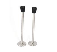 Sourcingmap 45mm Base 200mm High Wall Mount Stainless Steel Door Stop Stopper 2pcs